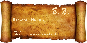 Brczko Norma névjegykártya